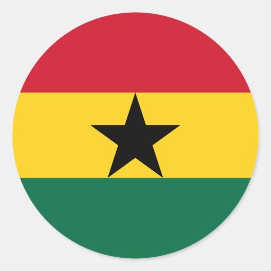 Sticker met de Ghanese vlag (Voorkant)