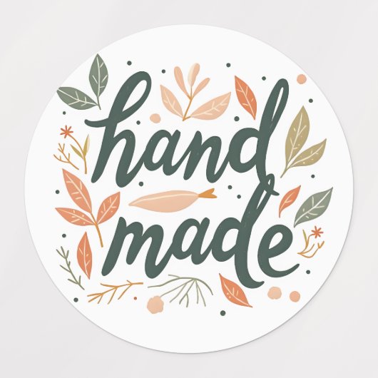 Sticker "met de hand gemaakt" (Design 2)