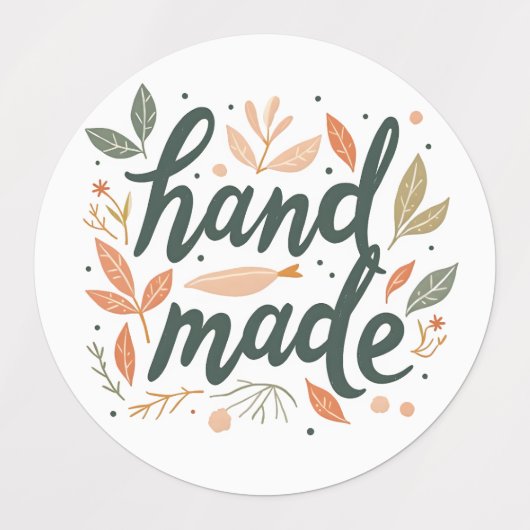 Sticker "met de hand gemaakt" (Design 1)