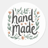Sticker "met de hand gemaakt" (Voorkant)