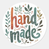 Sticker "met de hand gemaakt" (Voorkant)