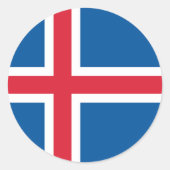 Sticker met de IJslandse vlag (Voorkant)