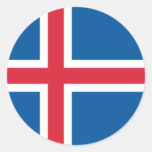 Sticker met de IJslandse vlag (Voorkant)