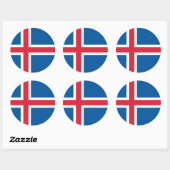 Sticker met de IJslandse vlag (Vel)