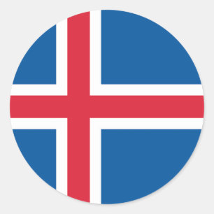 Sticker met de IJslandse vlag