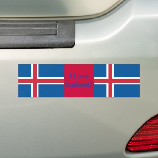Sticker met de IJslandse vlag (Op auto)