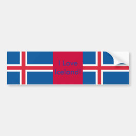 Sticker met de IJslandse vlag