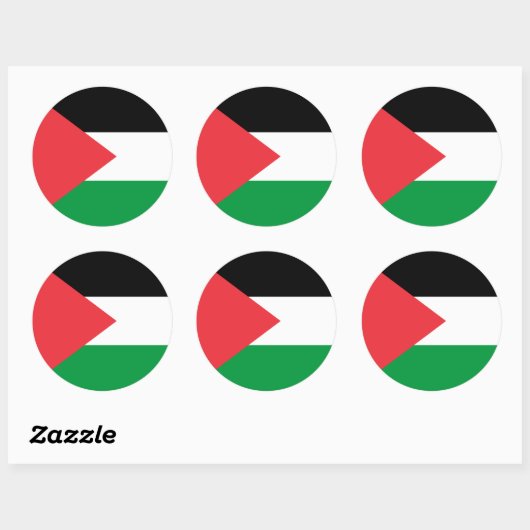 Sticker met de Palestijnse vlag (Vel)