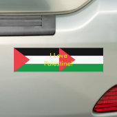 Sticker met de Palestijnse vlag (Op auto)
