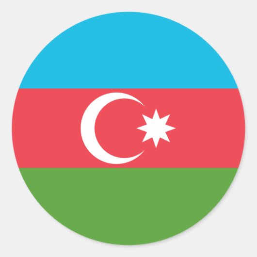 Sticker met de vlag van Azerbeidzjan (Voorkant)