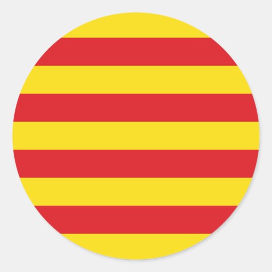 Sticker met de vlag van Catalonië (Voorkant)