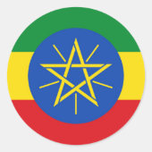 Sticker met de vlag van Ethiopië (Voorkant)
