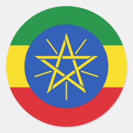 Sticker met de vlag van Ethiopië