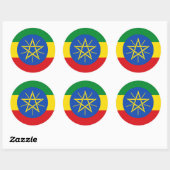 Sticker met de vlag van Ethiopië (Vel)