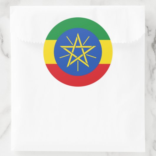 Sticker met de vlag van Ethiopië (Tas)
