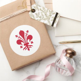 Sticker met de vlag van Florence, Italië