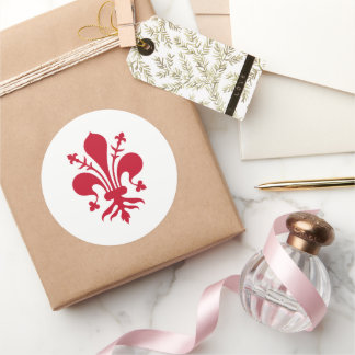 Sticker met de vlag van Florence, Italië