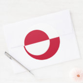 Sticker met de vlag van Groenland (Envelop)