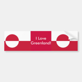 Sticker met de vlag van Groenland