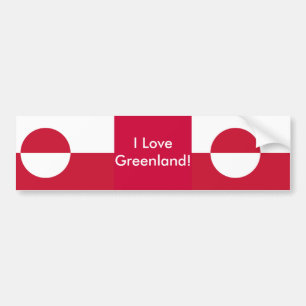 Sticker met de vlag van Groenland