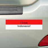 Sticker met de vlag van Indonesië (Op auto)