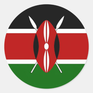 Sticker met de vlag van Kenia