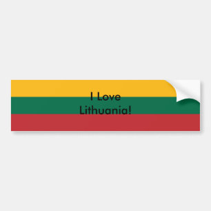 Sticker met de vlag van Litouwen