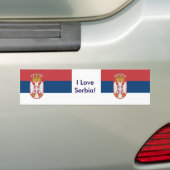 Sticker met de vlag van Servië (Op auto)