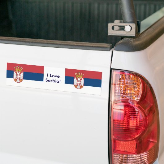 Sticker met de vlag van Servië (Op Truck)