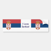 Sticker met de vlag van Servië (Voorkant)