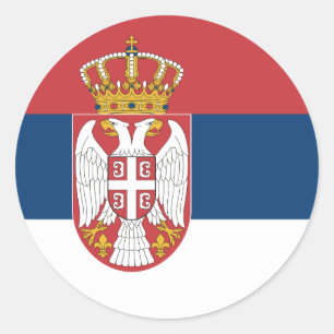 Sticker met de vlag van Servië
