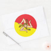 Sticker met de vlag van Sicilië, Italië (Envelop)