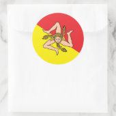 Sticker met de vlag van Sicilië, Italië (Tas)