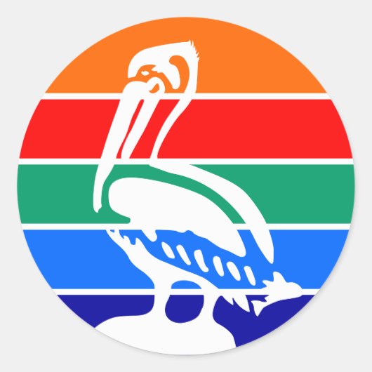 Sticker met de vlag van St. Petersburg, Florida (Voorkant)