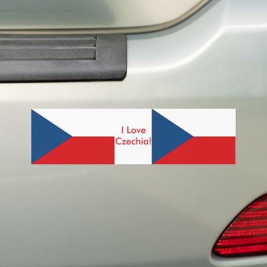 Sticker met de vlag van Tsjechië (Op auto)