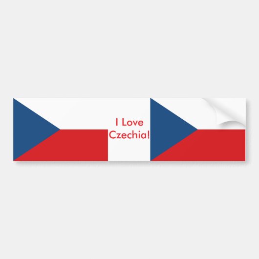Sticker met de vlag van Tsjechië (Voorkant)