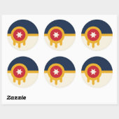 Sticker met de vlag van Tulsa, Oklahoma (Vel)