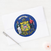 Sticker met de vlag van Wisconsin (Envelop)