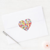 Sticker met decoratief naadloos met 3D harten (Envelop)