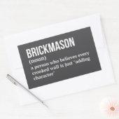 Sticker met definitie van ervaren metselaar (Envelop)