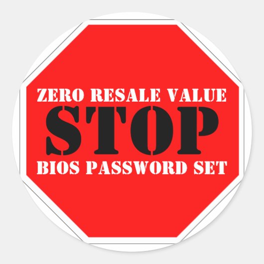 Sticker met diefstalwaarschuwingswaarschuwing (Voorkant)