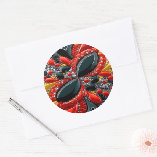 Sticker met Duitsland Kleuren Design (Envelop)