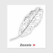 Sticker met één blad