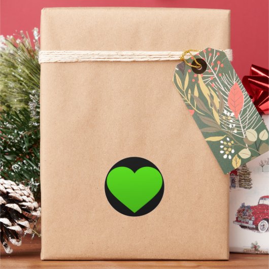 sticker met een groen hart (Feestdagen)