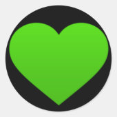 sticker met een groen hart (Voorkant)