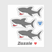 Sticker met een schattig haaienontwerp (Vel)