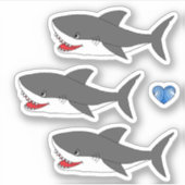 Sticker met een schattig haaienontwerp (Voorkant)
