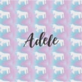 Sticker met eenhoorn cute preppy (Voorkant)