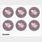 Sticker met elegante bloemige monogram Rozentuin (Vel)