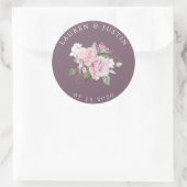 Sticker met elegante bloemige monogram Rozentuin (Tas)